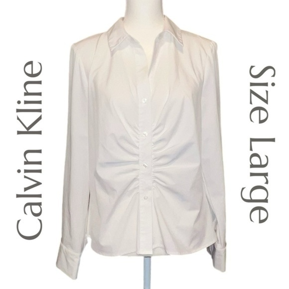Calvin Kline - Ruched Blouse - Size Large - Picture 9 of 9